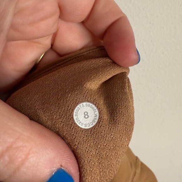 Lululemon Women's Align High‎ Rise Crop Leggings Yoga Pants Tan Brown - Picture 5 of 6